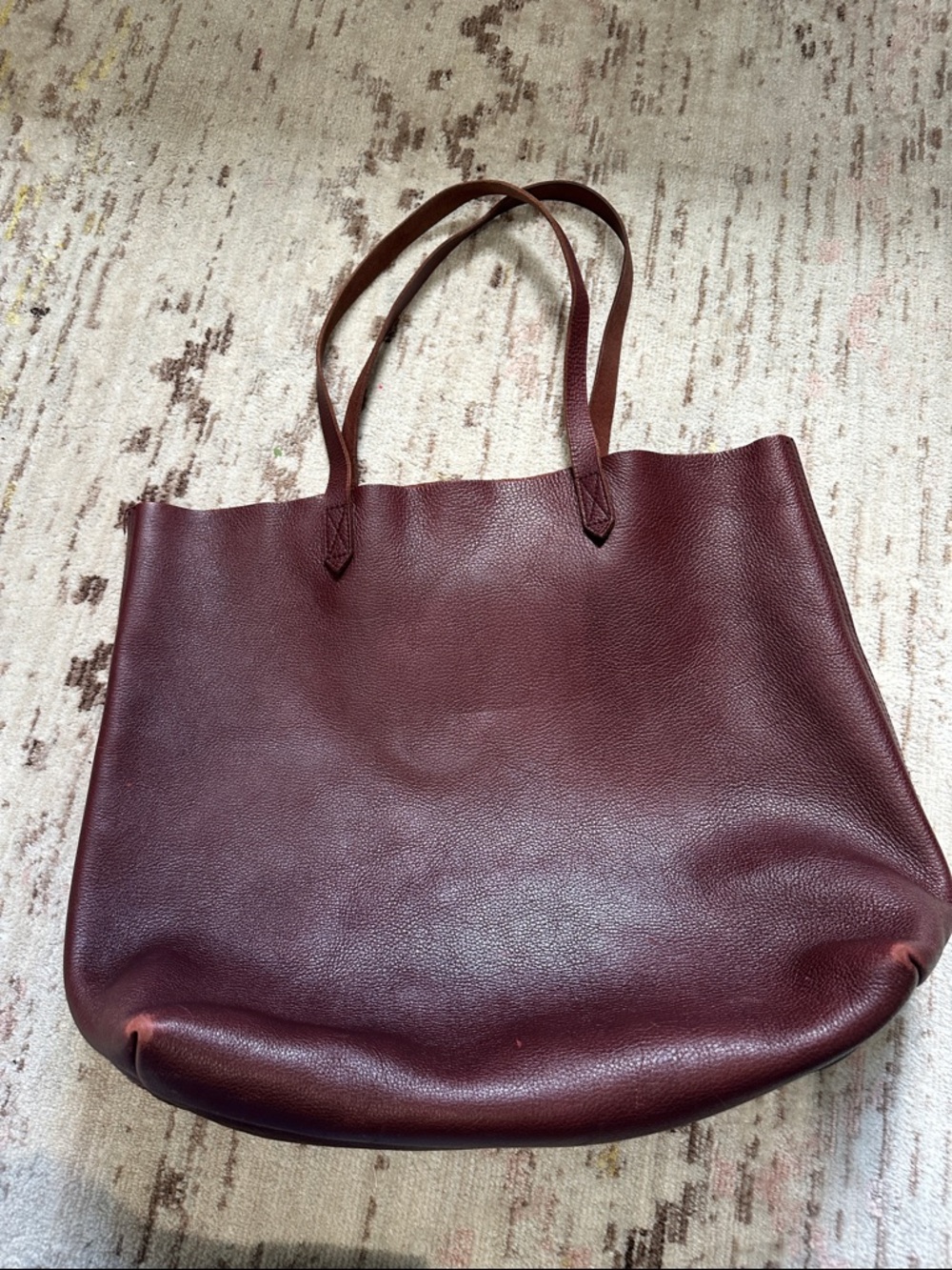 Madewell the transport tote leather Cabernet bag